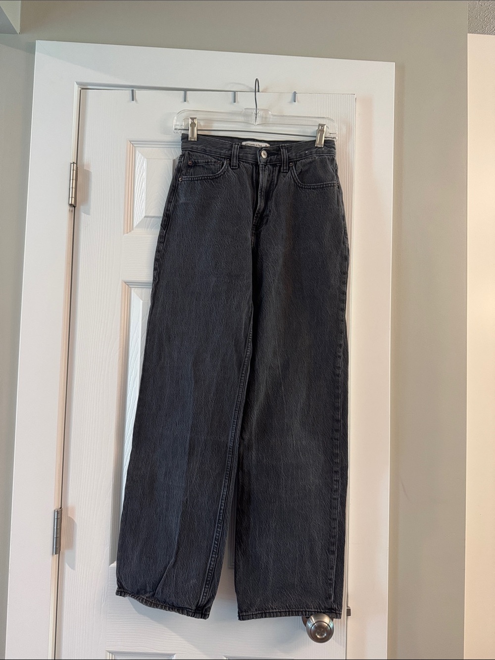 Abercrombie & Fitch Black Wide-Leg Women's Jeans